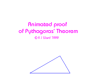 Animated Proof of Pythagoras' Theorem